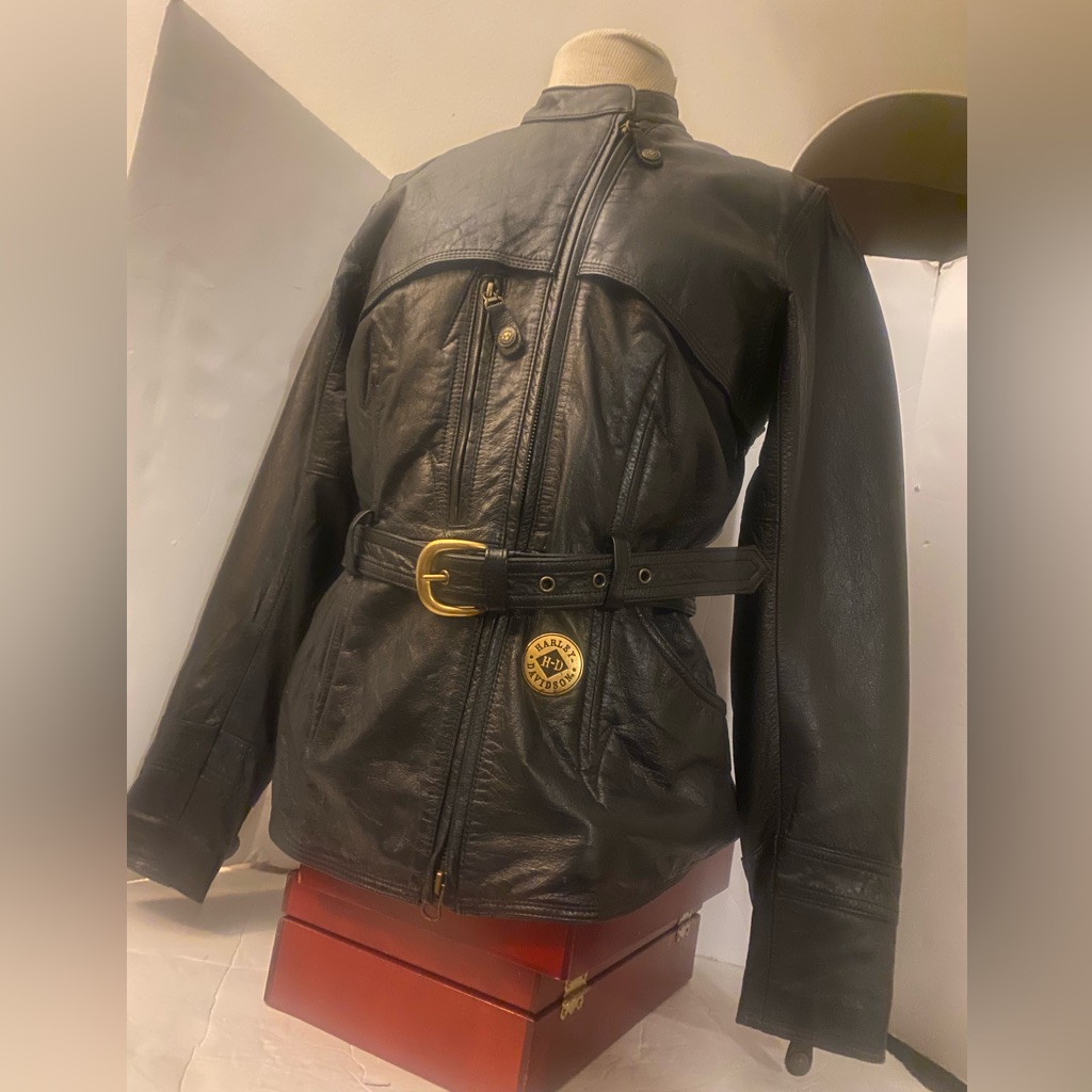 Harley Davidson Ladies Medium Caped Leather Rare